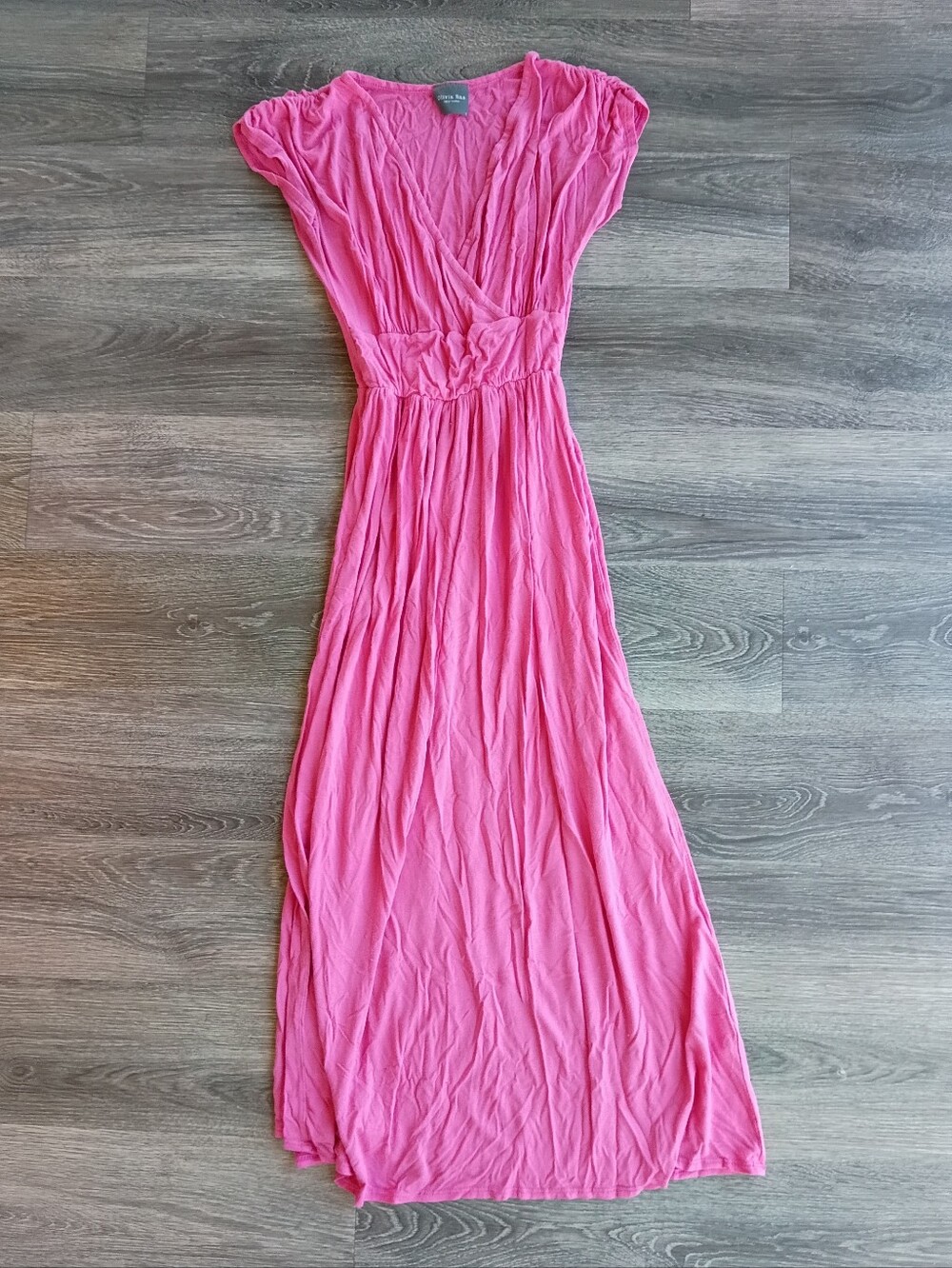 Olivia Rae Bubble Gum Pink Maxi Wrap-Style Dress